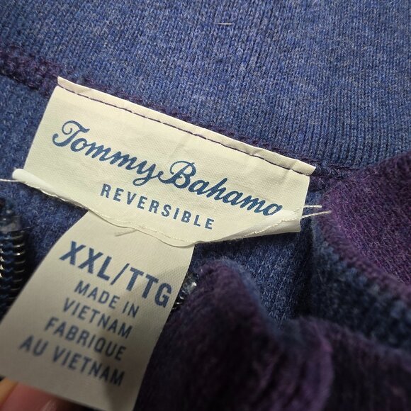 Tommy Bahama Mens 1/4 Zip Reversible Sweatshirt Size XXL, 2XL Tencel - Picture 6 of 12